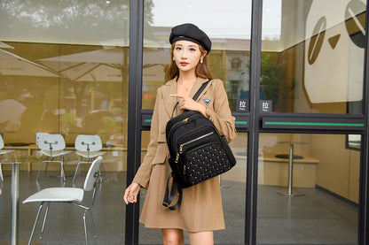Luxury Designer Women's Oxford Rucksack - High-Quality Small Schoolbag, Youth Student Leisure Backpack, Travel Shoulder Bag