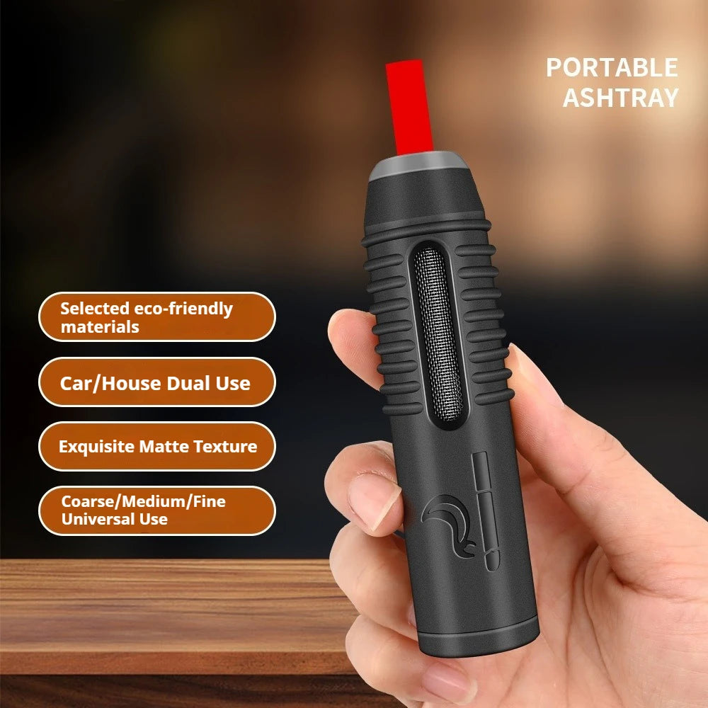 Portable Car Ashtray - Spill-Proof Vehicle Ash Holder with Easy-Clean Design