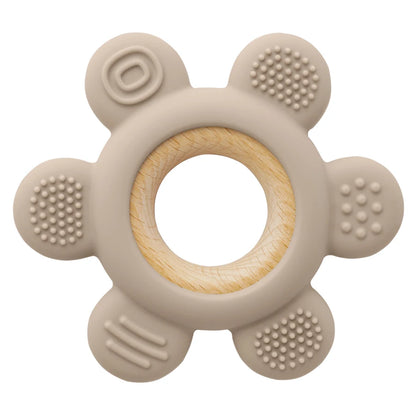 Baby Silicone Teether Necklace - Rudder Shape BPA Free Sensory Chewing Toy for Infant Teething Relief