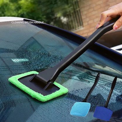 Long Handle Car Front Windshield Defogging Brush | Household Glass Cleaning Tool | Dust Removal & Car Cleaning Brush