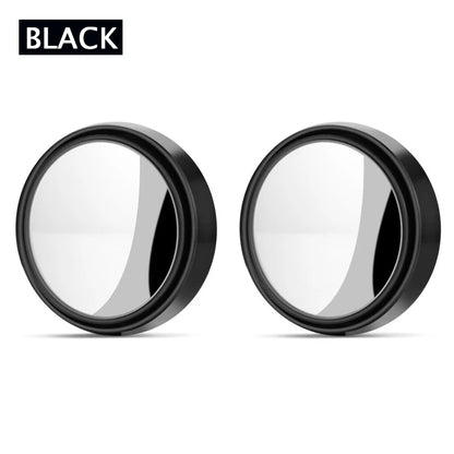 2PCS 360° Adjustable Blind Spot Mirrors — Round Convex Auxiliary Rearview Mirrors, Wide-Angle Car Reverse Safety Mirrors