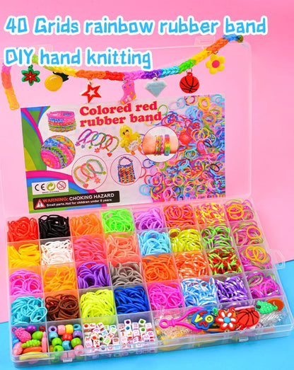 Creative Rainbow Loom Bands Set – Colorful DIY Rubber Bracelet Making Kit for Girls’ Crafts and Birthday Gifts