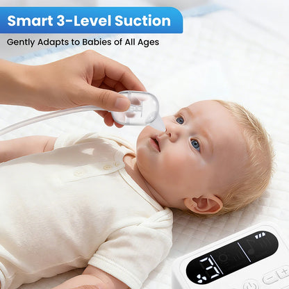 Baby Electric Nasal Aspirator - Rechargeable Infant Nose Cleaner with Built-In Music and Nursery Rhymes
