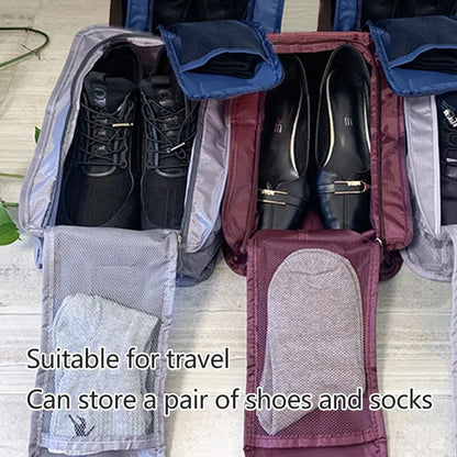 Portable Shoe Bags Travel Organizer - Multifunction Waterproof Folding Storage Holds High Capacity Shoe Pouch