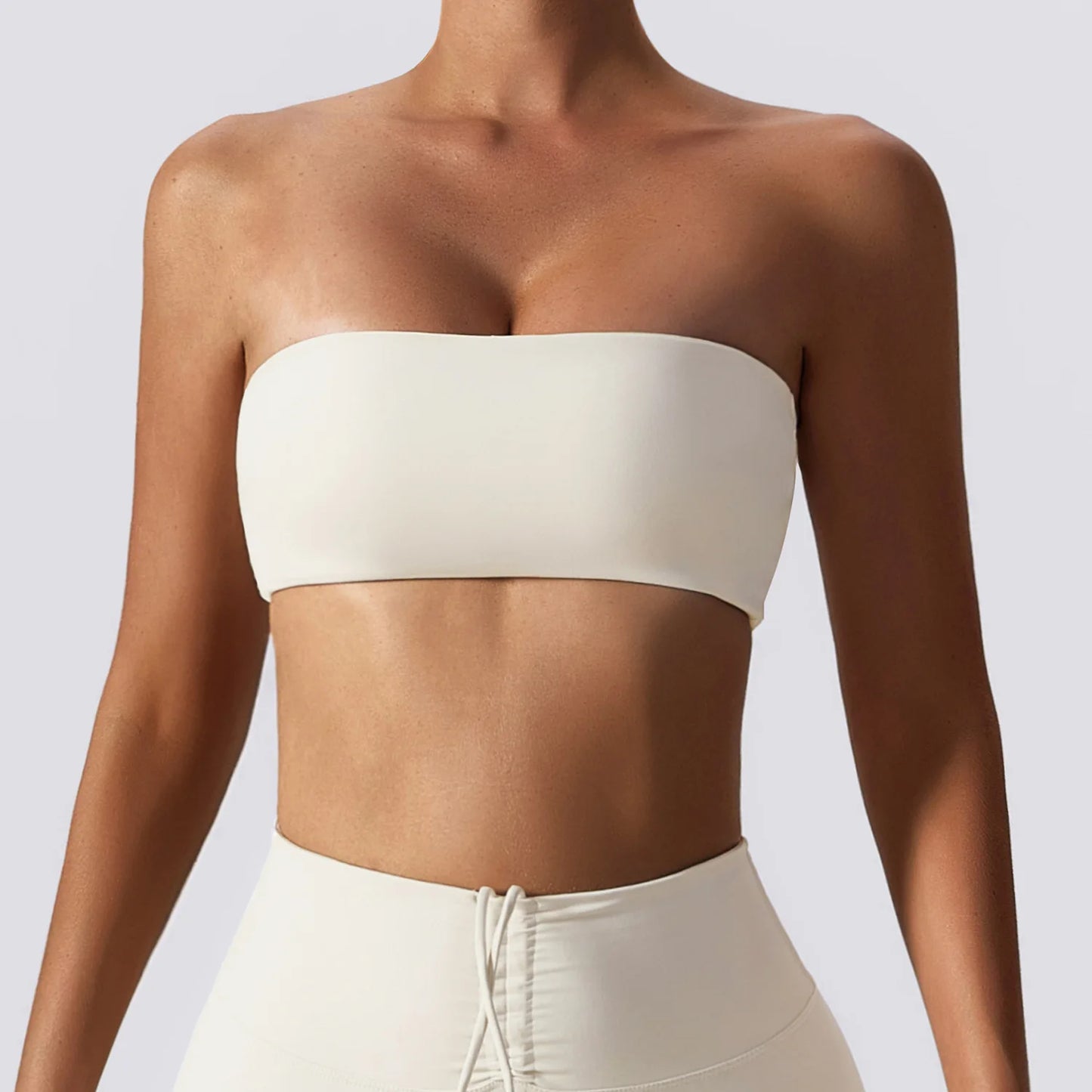 Women’s Strapless Sports Bra — Quick-Dry Yoga & Gym Tube Top | Fitness Chest Wrap Workout Bra