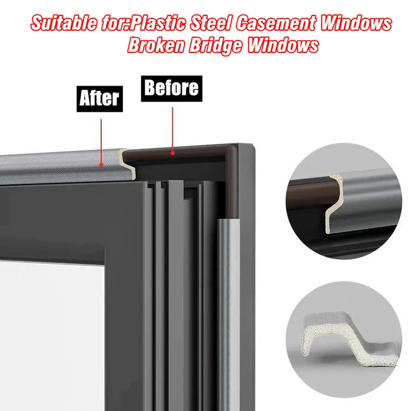 40M Acoustic Foam Window Sealing Strip – Soundproof Door & Window Weather Stripping Tape for Casement Gaps, Noise Reduction & Insulation