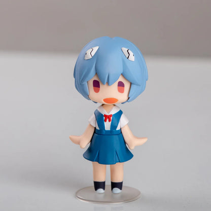Evangelion Anime Figure Set – Ayanami Rei, Asuka & Shinji Collectible Figurines for Car Decoration & Kids Gift
