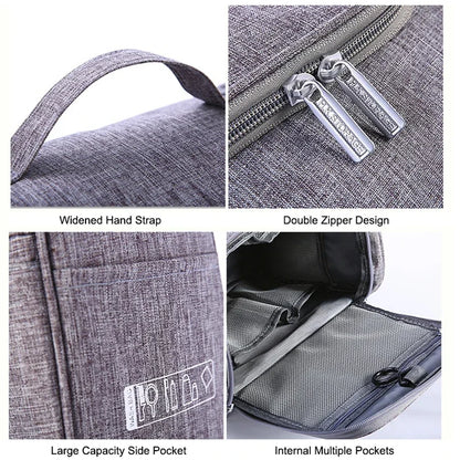 Waterproof Cosmetic Bag Travel Organizer - Makeup Bag for Women and Men, Bathroom Toiletry Pouch Wash Neceser, Hook Up Design