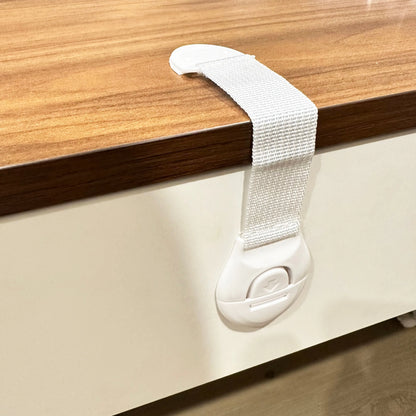 10-Pack White Child Safety Cabinet Locks - Babyproofing Drawer, Door, and Cabinet - Durable Plastic Locks for Enhanced Home Security