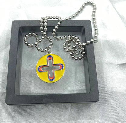 Trendy Hip Hop Dripping Oil Cross Pendant Necklace – Unique Niche Design Jewelry