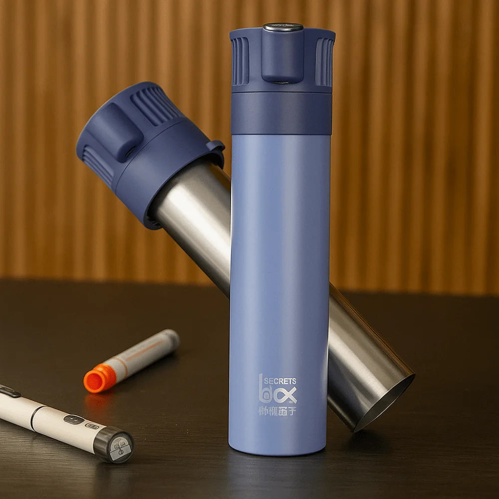 Portable Insulin Cooler Box - USB Rechargeable Cooling Cup with LCD Display & Automatic Temperature Control