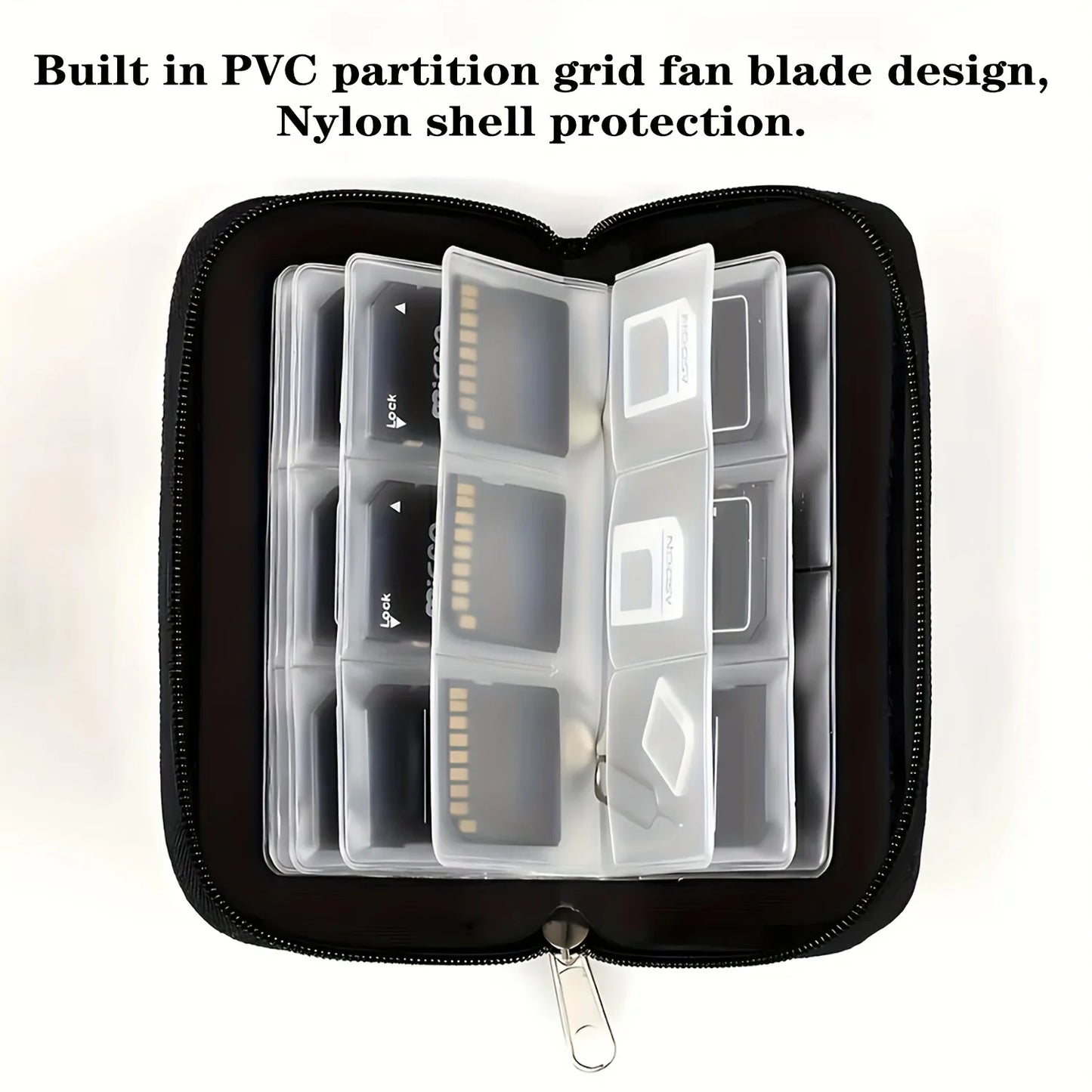 Memory Card Storage Bag – 22-Slot Wallet for CF, SD, Micro SD, SDHC, MS & DS Cards, Game Accessories Case