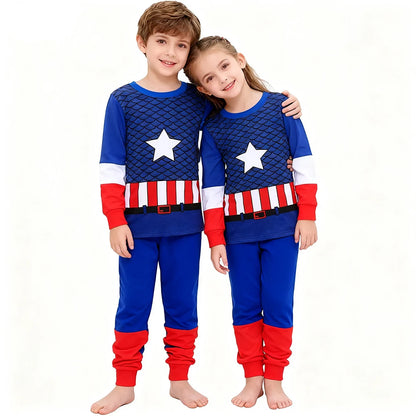 100% Cotton Boys Pajamas - Superhero Kids Sleepwear & Toddler Nightwear Set