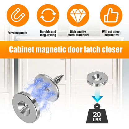 12Pcs Magnetic Cabinet Door Closure – Hidden Metal Catch for Closet & Cabinet Doors