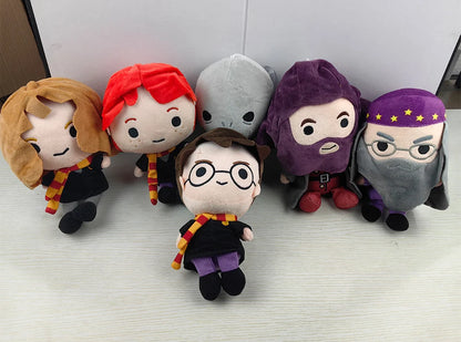 Harry Potter Hermione & Fantastic Beasts Plush Toy — Ron Movie Character Stuffed Doll with Scarf, Cute Birthday Gift