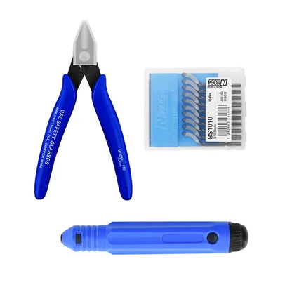 3D Printer Tool Kit – Electronic Wire Pliers, Trimming Knife, Scraper, Deburring Cutter & Tweezers Set