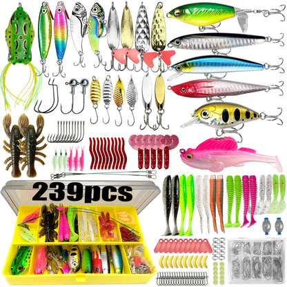 133/83PCS Fishing Lures Kit – Topwater Baits & Tackle Set for Bass, Trout & Salmon Fishing Accessories