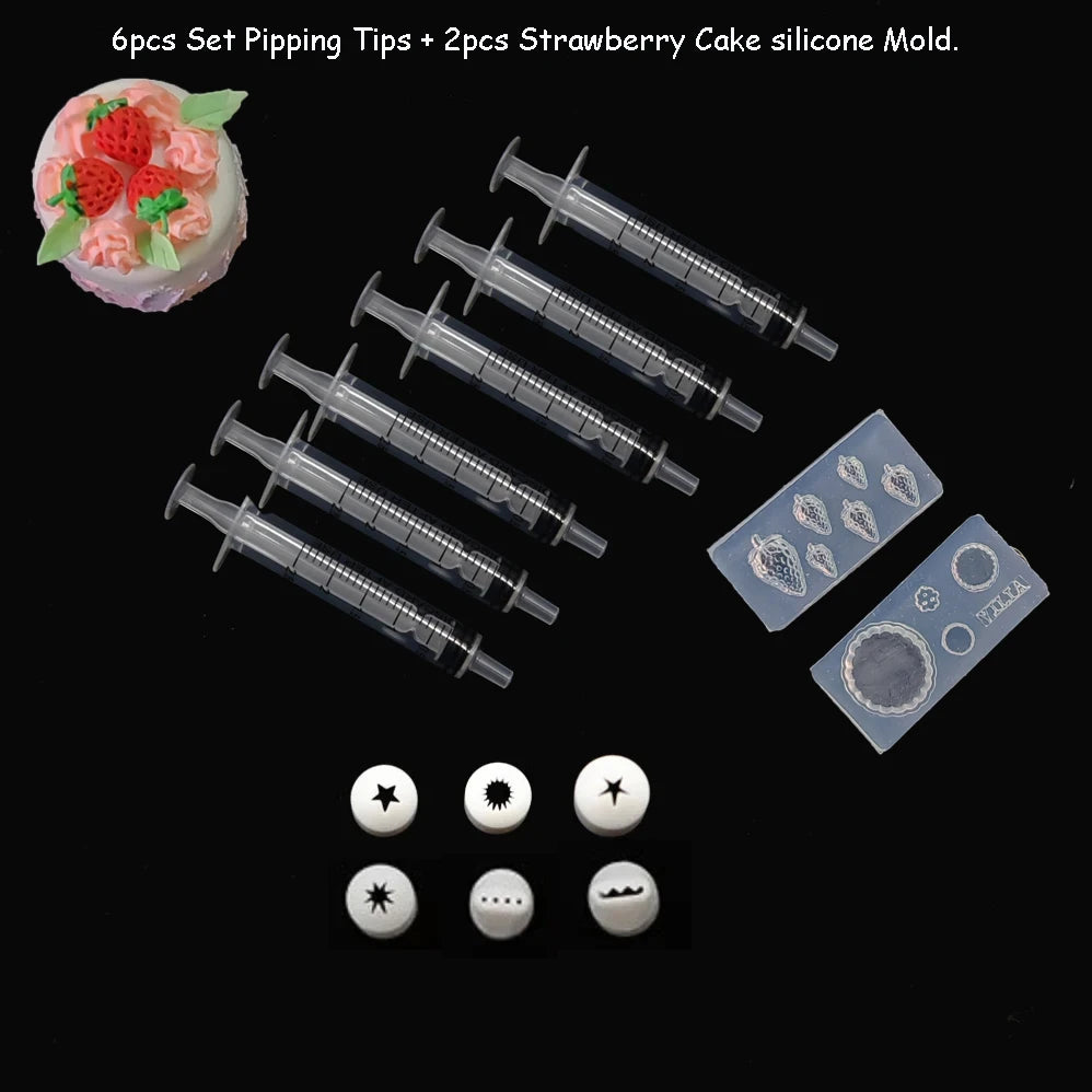 21pcs / 13pcs Mini Nozzle Tips Set - Pottery Clay & DIY Mini Dessert Cake Piping Tools
