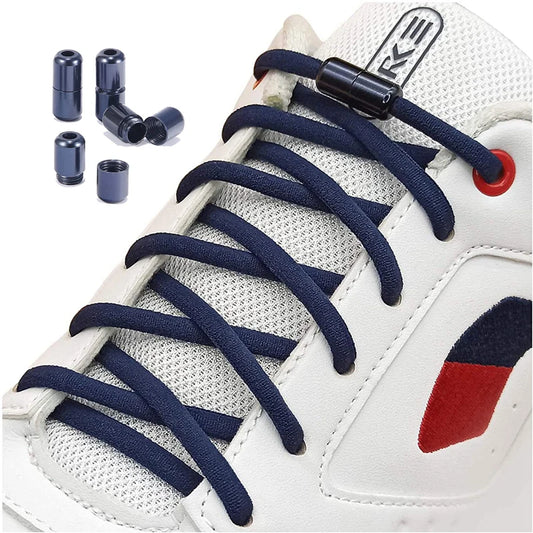 21 Colors No-Tie Elastic Shoelaces with Metal Lock - Round Lazy Laces for Children and Adults Sneakers, Unisex