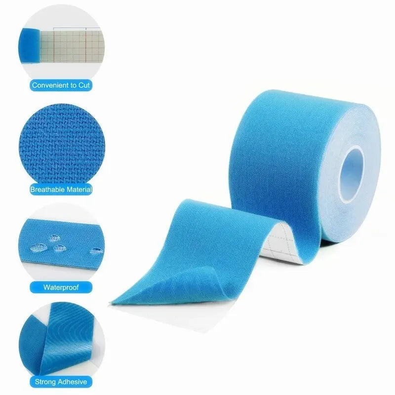 Sports Waterproof Kinesiology Tape - Athletic Bandage for Muscle Recovery, Pain Relief, and Gym Use