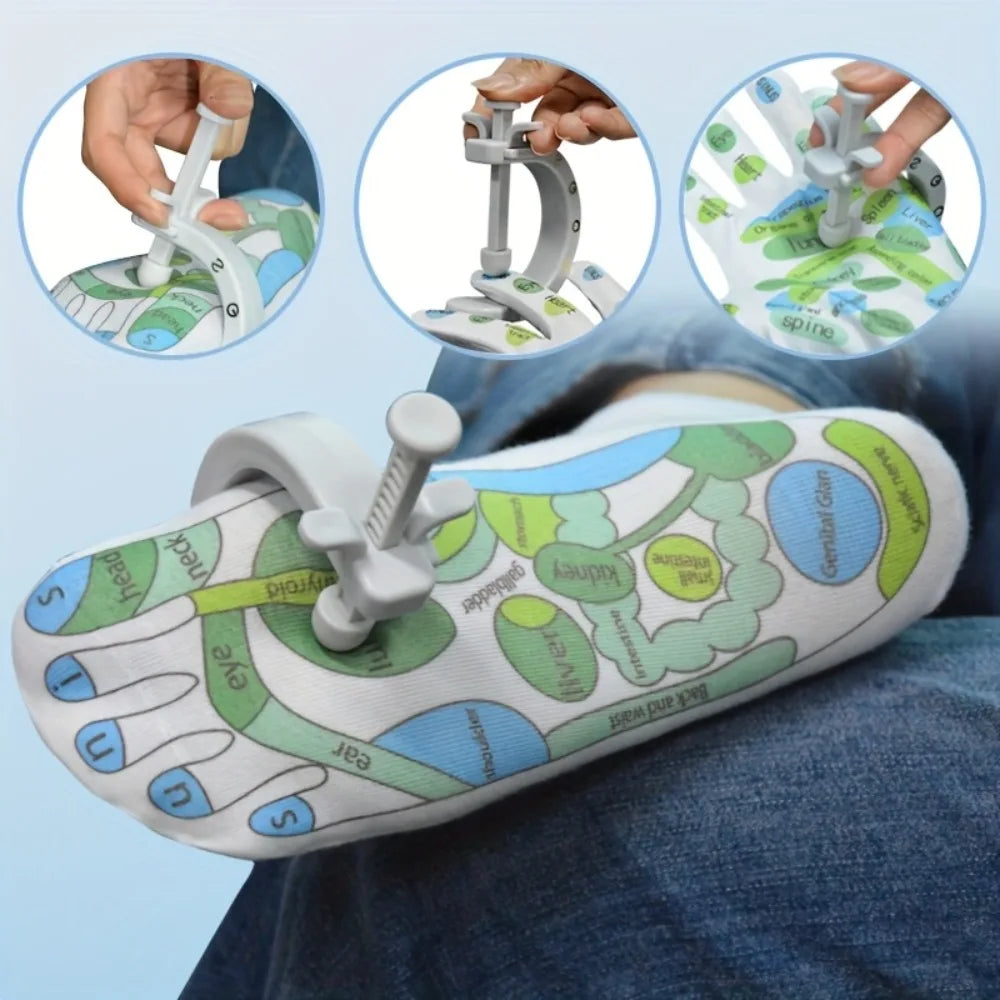 Foot Acupressure Massage Tool - Reflexology Pressure Point Foot Care Aid