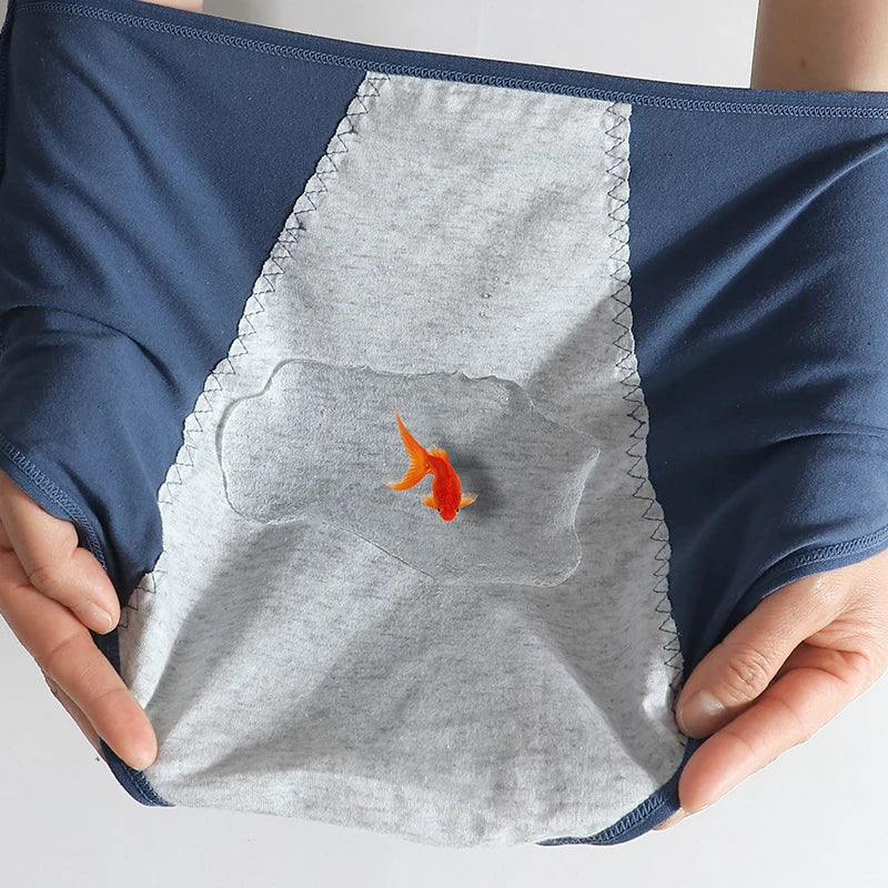 High Waist Menstrual Panties – Leak Proof Cotton Period Pants, Plus Size L-4XL, Physiological Underwear for Women