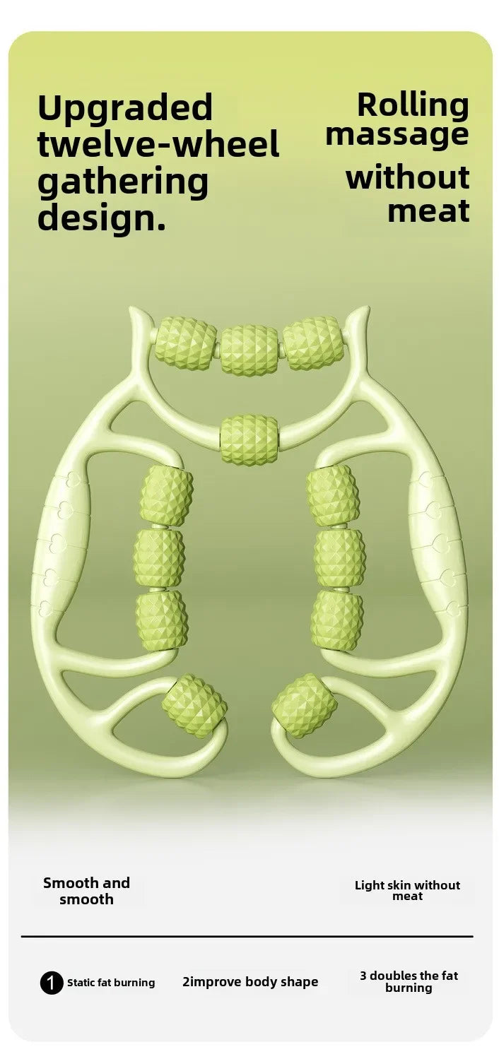 9/12/18-Round Circular Leg Massager – Muscle Stretching & Slimming Roller Clamp for Legs