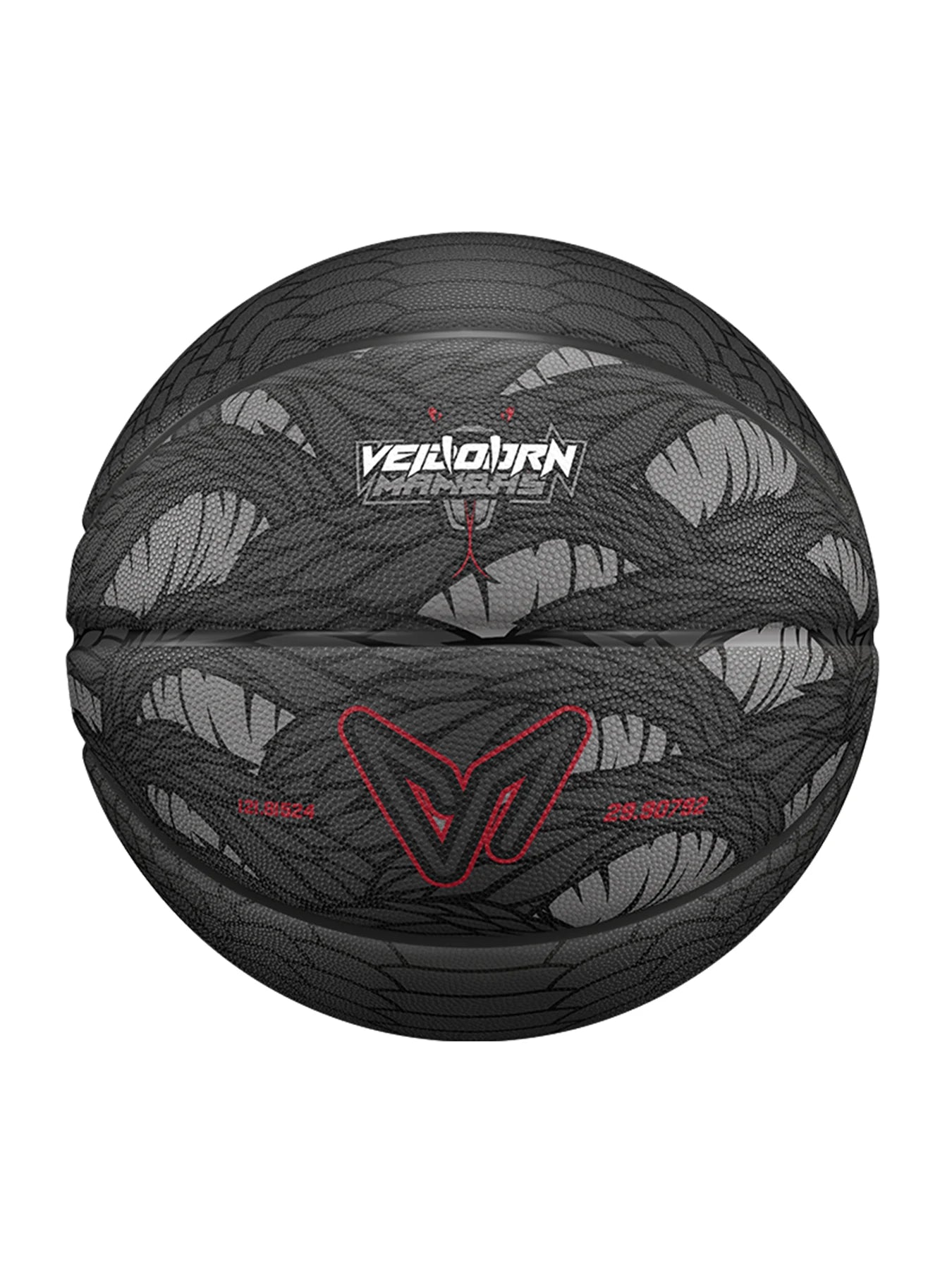 Black Size 7 Dendroaspis Polylepis Basketball – Official Outdoor Training Ball with Pump & Needle