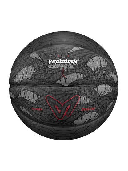 Black Size 7 Dendroaspis Polylepis Basketball – Official Outdoor Training Ball with Pump & Needle