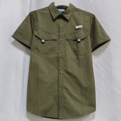Men’s Short Sleeve Casual Shirt - Stylish Lightweight Fishing & Summer Menswear Top