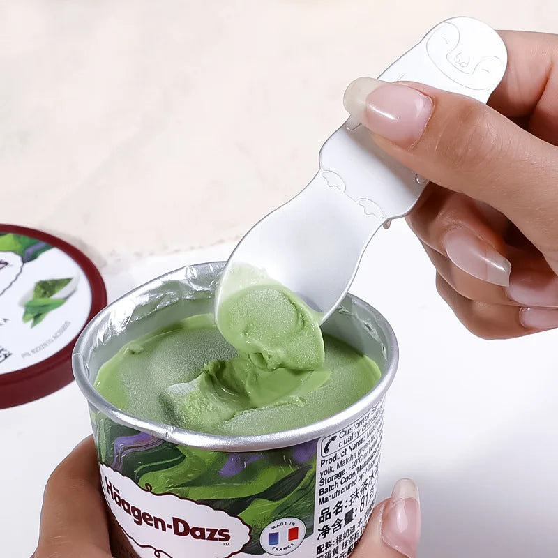 Self-Melting Ice Cream Spoon - Aluminum Dessert Scoop for Pudding, Cake & Small Treats
