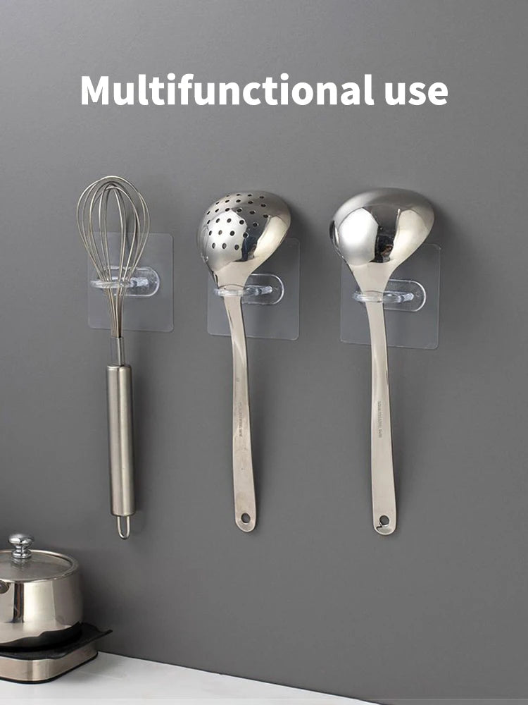 5/10PCS Transparent Ring Hooks – Perforation-Free Waterproof & Rust-Resistant Storage for Bathroom and Toilet Supplies