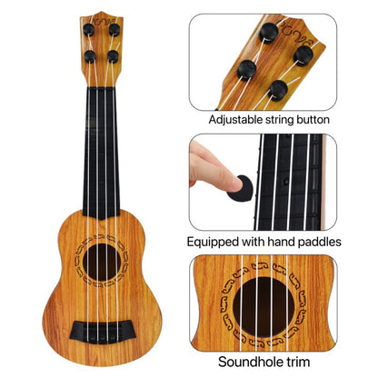 35cm Children’s Toy Guitar – Playable Beginner Instrument with Paddles, Simulated Ukulele Music Toy