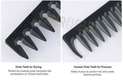 Newest 1/2/3-in-1 Portable Folding Comb – Wide Tooth Barber Clipper, Mini Beard & Hair Combing Styling Tool