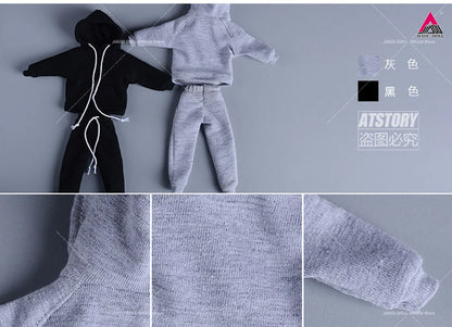 ATSTORY 1/12 Scale Hoodie & Pants Set — Male Clothes for 6" Soldier TBL SHF Action Figures & Dolls