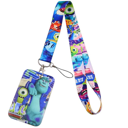 Cartoon Stitch Credential Holder Lanyard – Cute Neck Strap for Keychain, Pass & Credit Card Holder Accessories