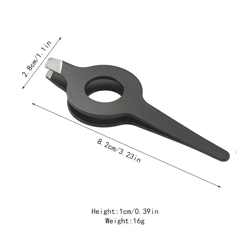 Pig Hair Slant Tweezer with Hollow Handle — Professional Eyebrow & Facial Hair Remover Beauty Tool
