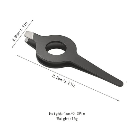 Pig Hair Slant Tweezer with Hollow Handle — Professional Eyebrow & Facial Hair Remover Beauty Tool
