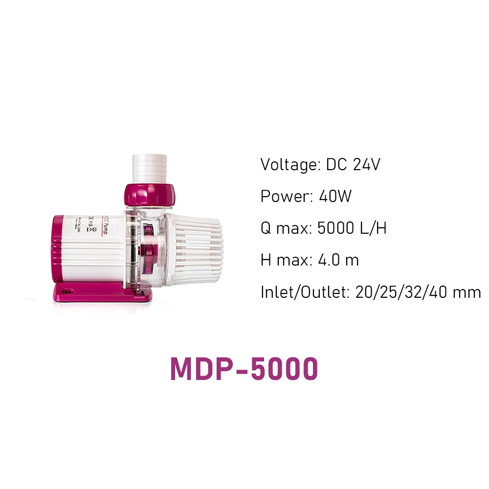 MDP Series WiFi Smart DC Aquarium Pump — App-Controlled Fish Tank Circulation & Return Pump with LCD Display Controller