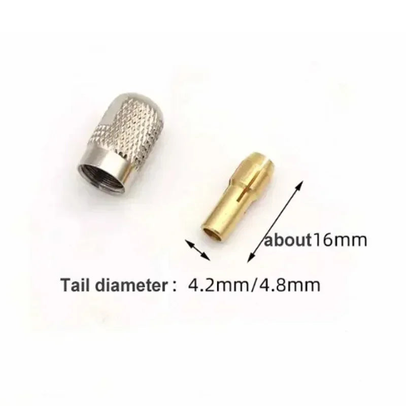 Mini Brass Drill Chuck 0.5–3.2mm - M8 Nut Precision Rotary Tool & Jewelry Grinding Accessory