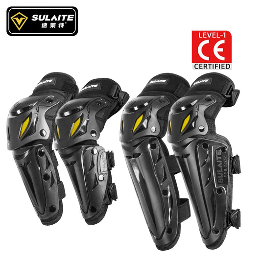 Motocross Knee Pads Protection Gear - Motorcycle Knee and Elbow Guards for Off Road Racing MTB Riding Safety