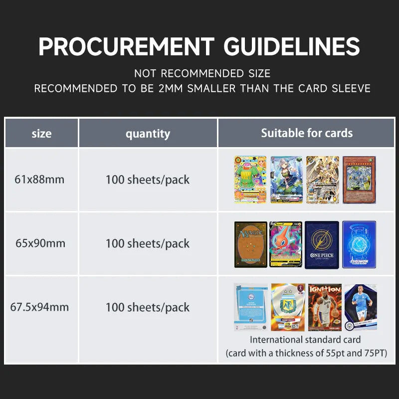 Pull Tab Sleeves for Toploaders & Card Savers – Semi-Rigid Card Holders for Pokémon & YuGiOh, Convenient Card Pickup