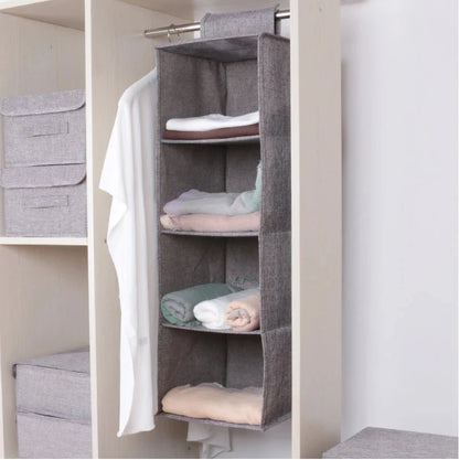 Hanging Cabinet Organizer for Underwear and Closet Storage — Wardrobe Rack Shelf Drawer Box