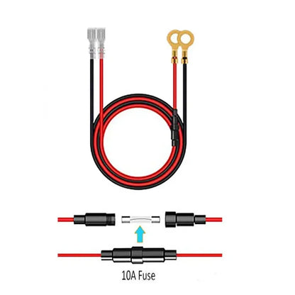 USB Car Charger Socket Cable 60cm Cigarette Lighter Wiring Harness with 10A Fuse for Car, Marine, Motorcycle, ATV & RV Power Upgrade Cable
