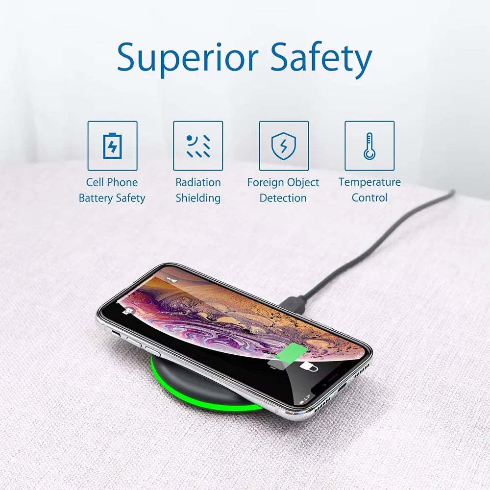 30W Wireless Charger Stand with LED Light - Fast-Charging Base for iPhone 8–17 Series, Samsung Galaxy S25/S26 and Xiaomi Devices