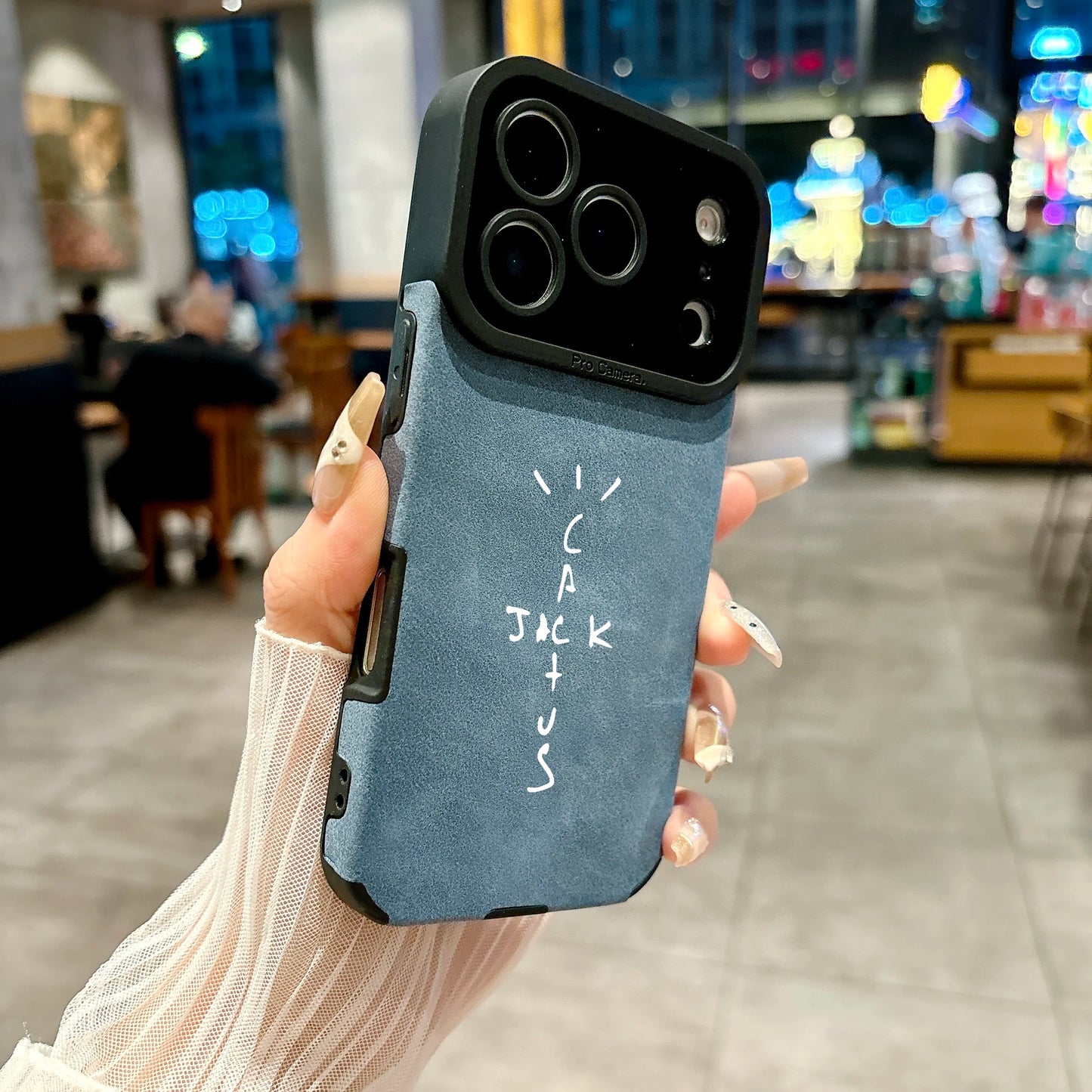 Microfiber Leather Phone Case for iPhone 11-17 Air Pro Max Plus - Luxury Hip-Hop Protective Cover
