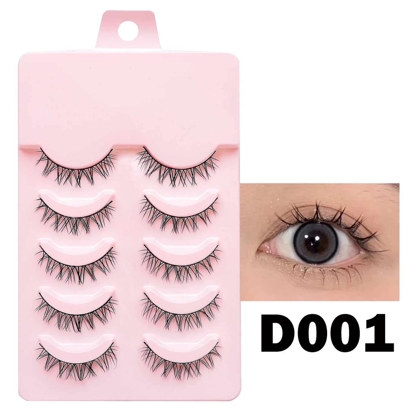 Manga Style Soft Natural False Eyelashes Wispy Thick Daily Wear Makeup Lashes