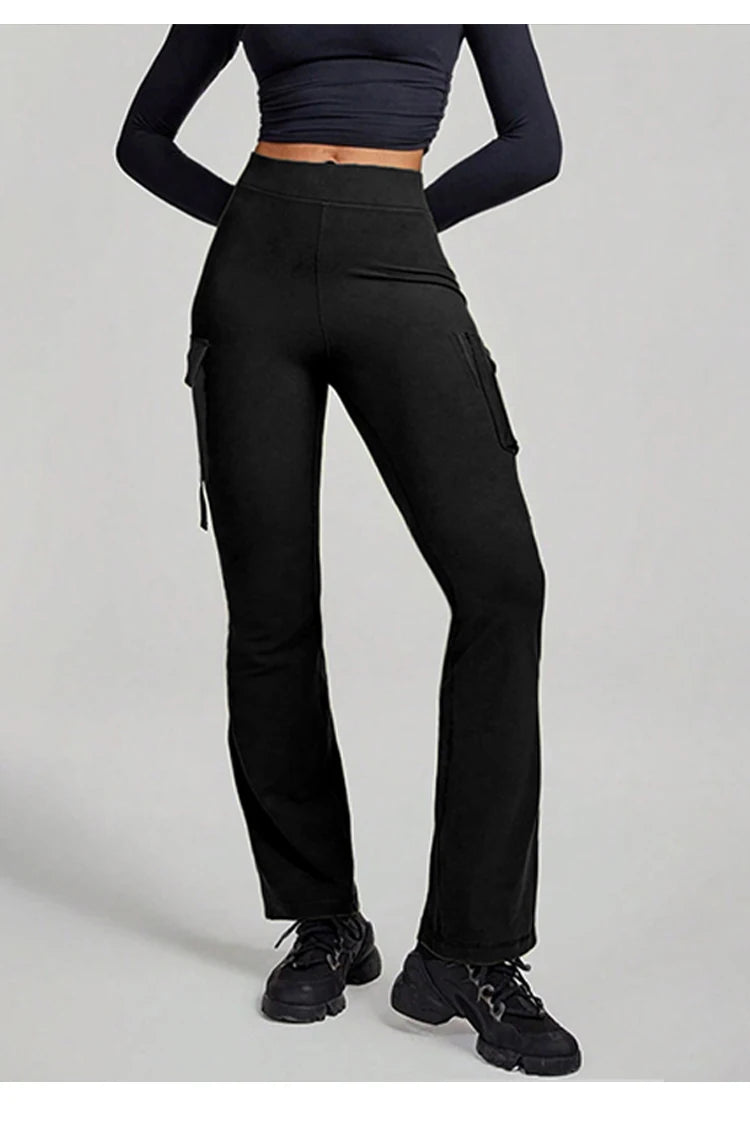 Women's Printed High Waist Leggings - Stretch Wide Leg Fitness & Casual Fashion Pants