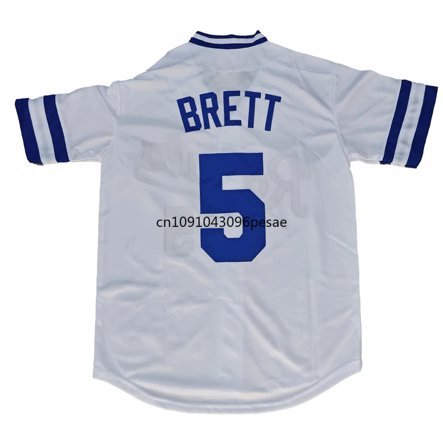 Bo Jackson Retro Baseball Jersey – Kansas City American Jersey, George Brett #5 & Eric Hosmer #35, US Men’s M-3XL
