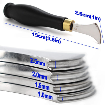 Leather Edge Creaser Tool – Stainless Steel Shallow Slot Groove for Leathercraft Crimping & Hot Pressure Work